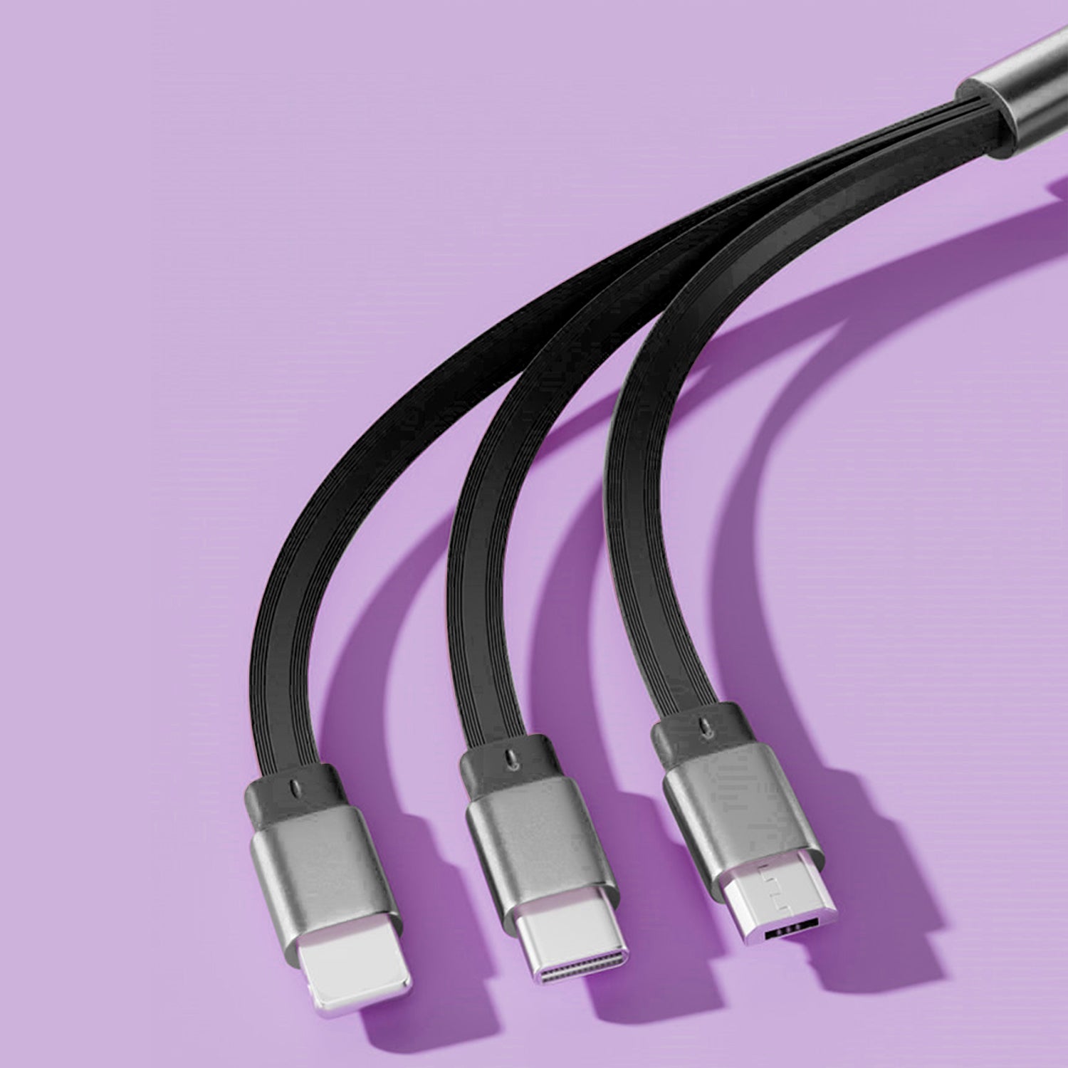 3 in 1(Lightning/Android/Type-C)66W ultra high speed charging telescopic cable