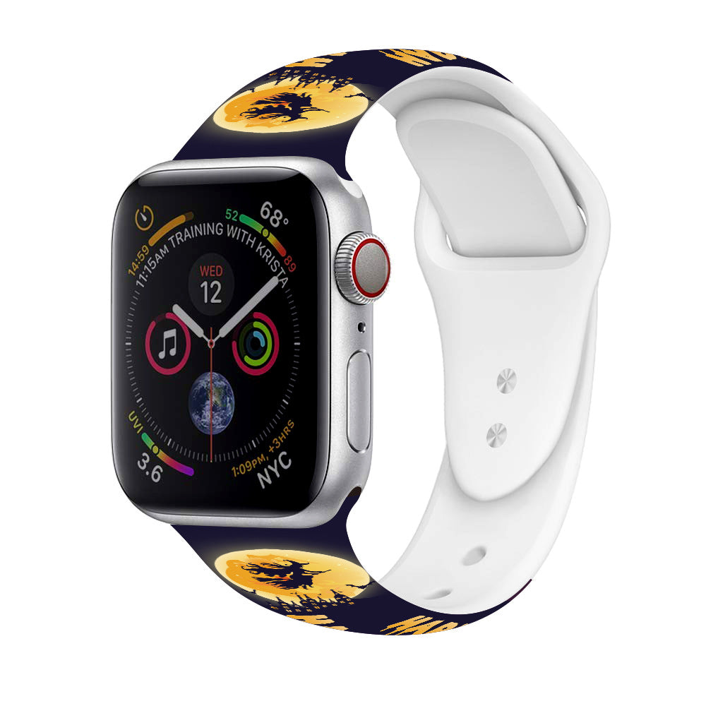 38/40/41 mm Halloween printed iwatch band, suitable for Apple Watch Series. 8/SE/7/6/5/4/3/2/1