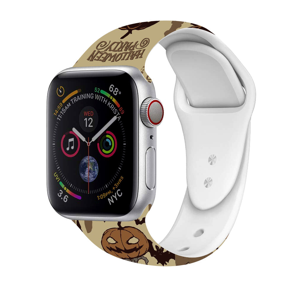 38/40/41 mm Halloween printed iwatch band, suitable for Apple Watch Series. 8/SE/7/6/5/4/3/2/1