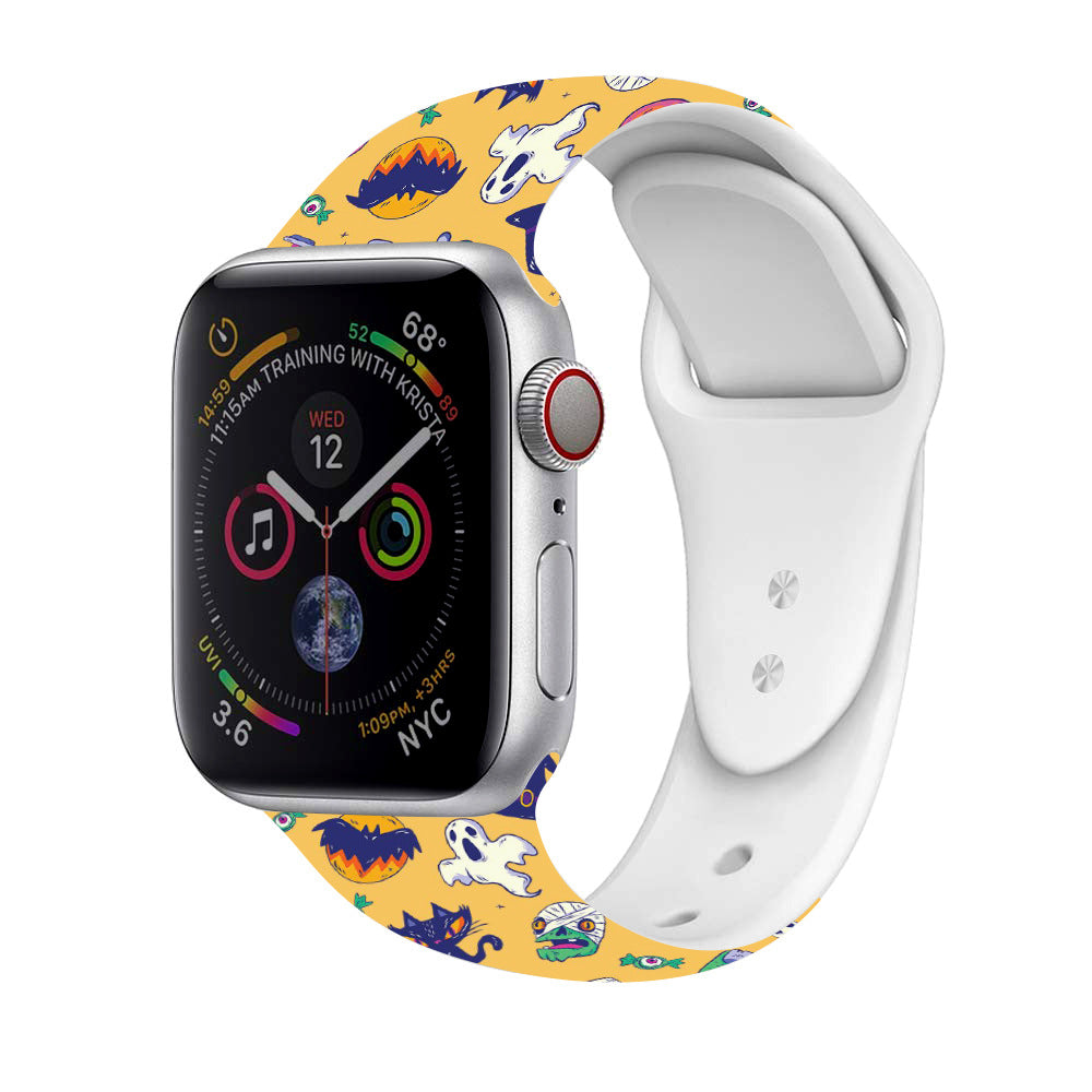 38/40/41 mm Halloween printed iwatch band, suitable for Apple Watch Series. 8/SE/7/6/5/4/3/2/1