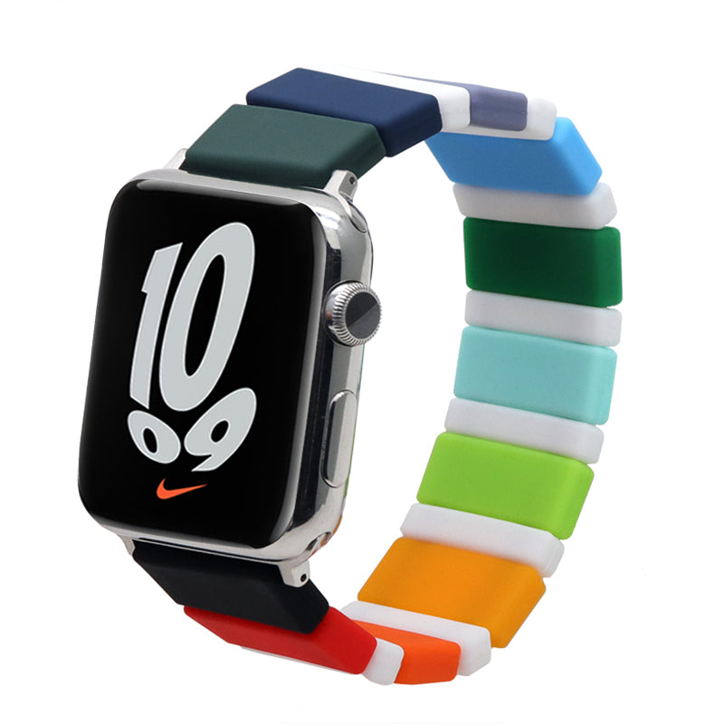38/40/41mmColor soft silicone strap, suitable for Apple Watch series SE /7/6/ 5/ 4