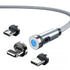 3 in 1 rotating magnetic Suction data Fast Charge Cable Compatible With iPhone 15 Series(3FT)