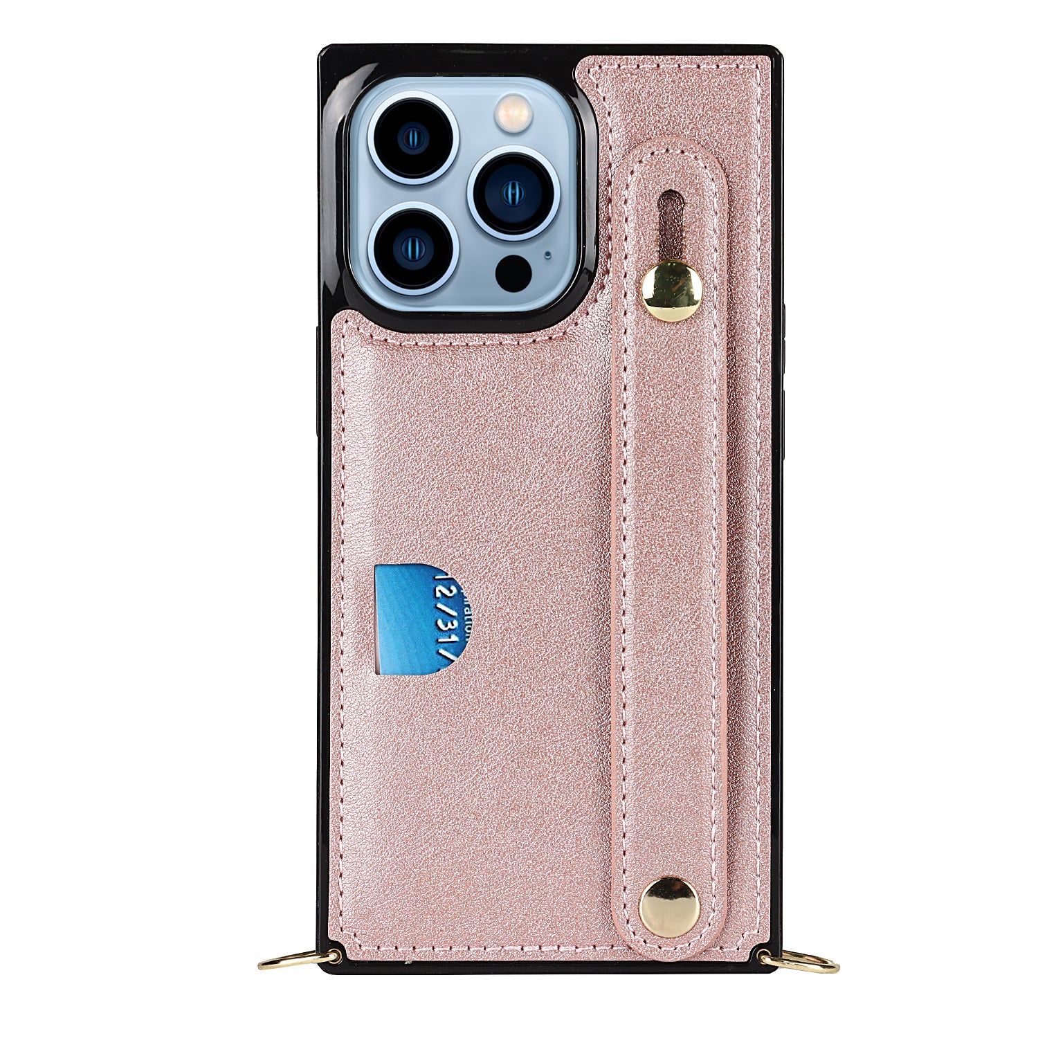 Fashion Leather Case with 1 Credit Card Slots for iPhone 13 Pro(6.1")