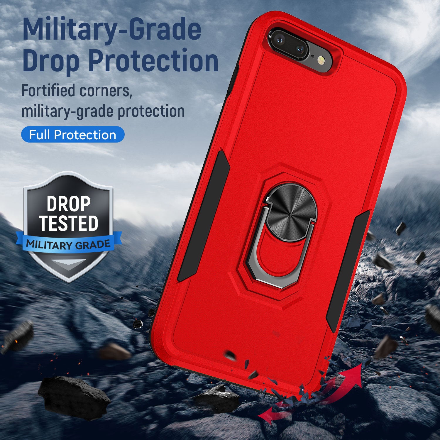iPhone 6/7/8 Plus Kickstand fully protected heavy-duty shockproof case