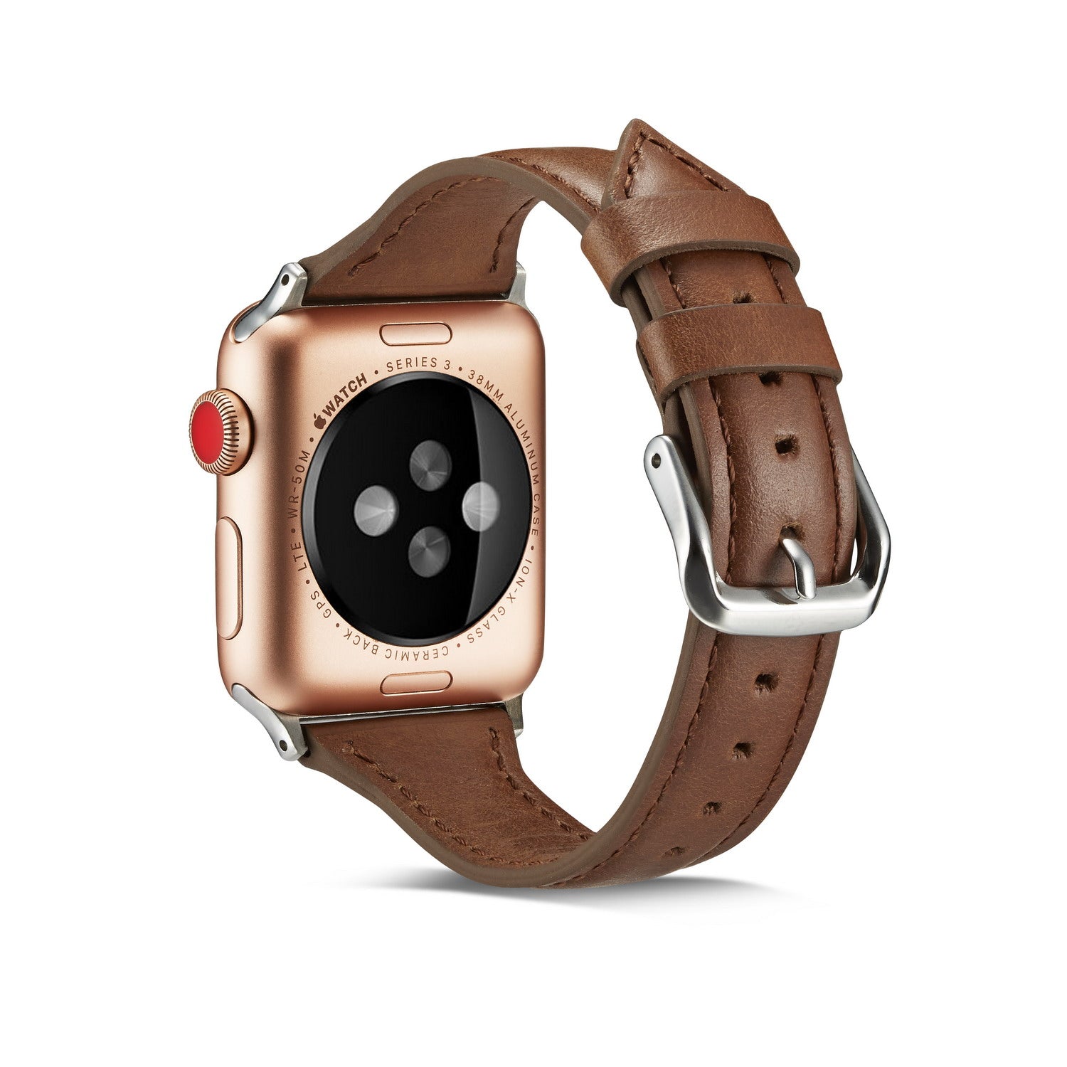38/40/41mm Apple Watch series 7/6/5/4/3/2/1 Cowhide Belt Lady Blue Replacement Belt