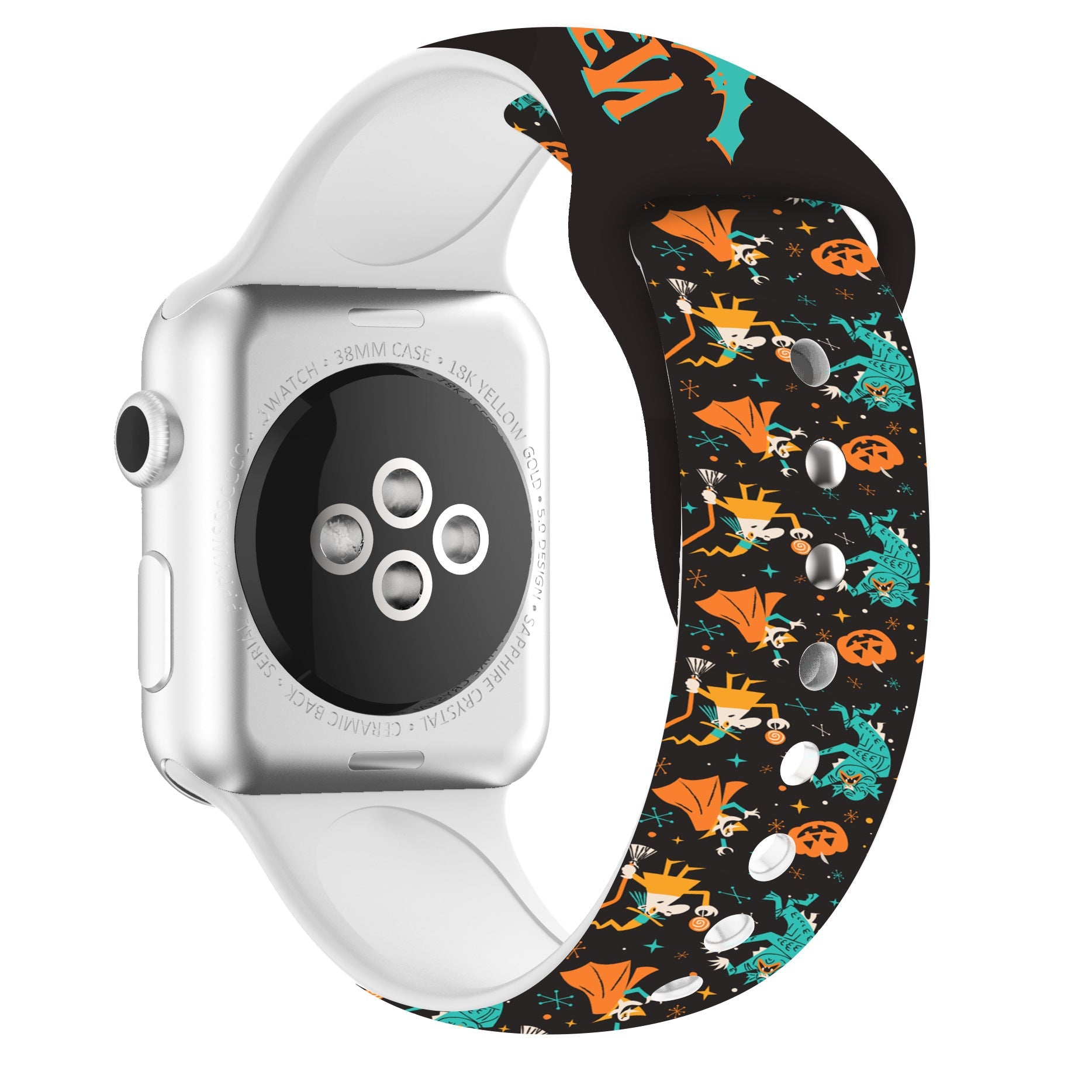38/40/41 mm Halloween printed iwatch band, suitable for Apple Watch Series. 8/SE/7/6/5/4/3/2/1