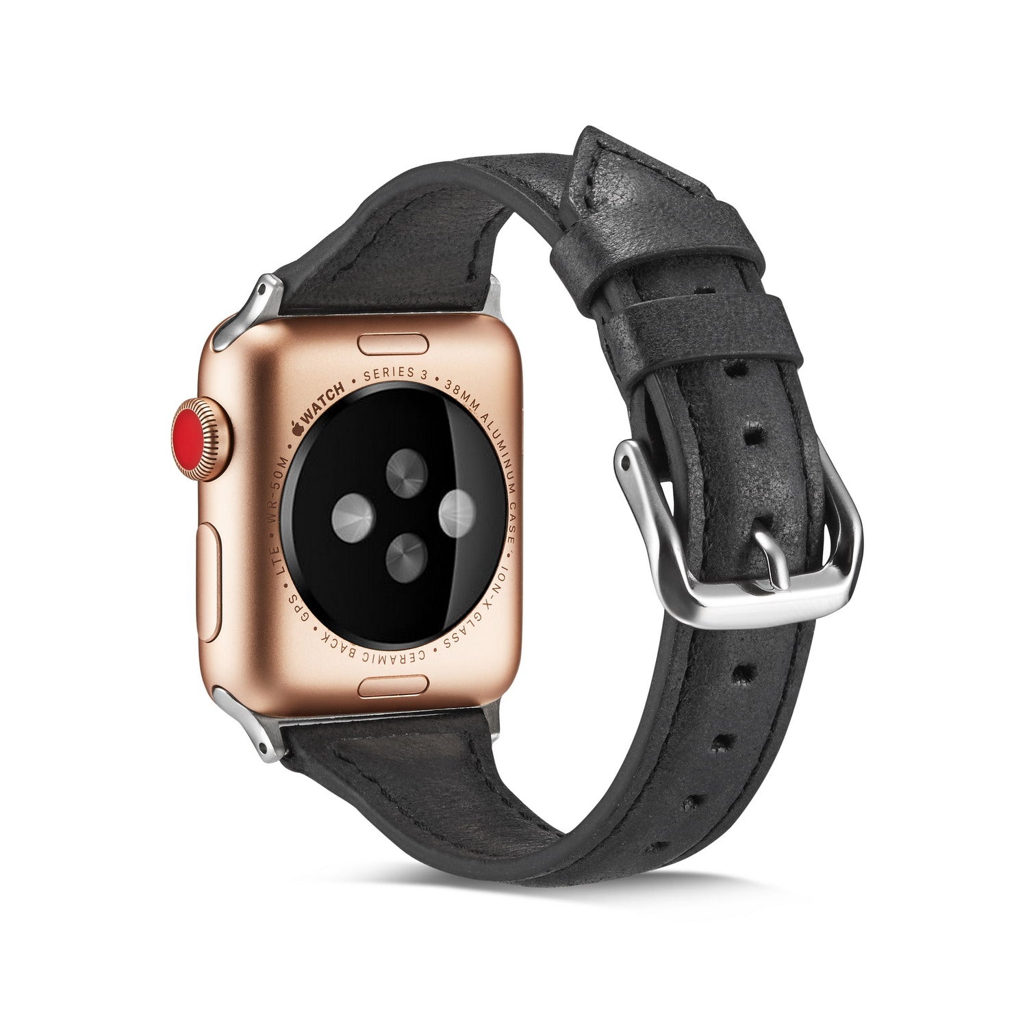 38/40/41mm Apple Watch series 7/6/5/4/3/2/1 Cowhide Belt Lady Blue Replacement Belt