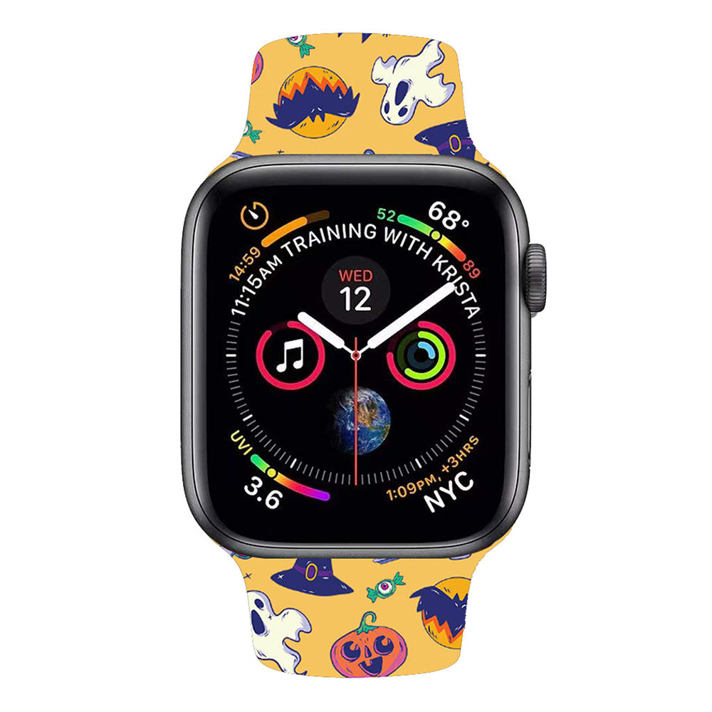 38/40/41 mm Halloween printed iwatch band, suitable for Apple Watch Series. 8/SE/7/6/5/4/3/2/1