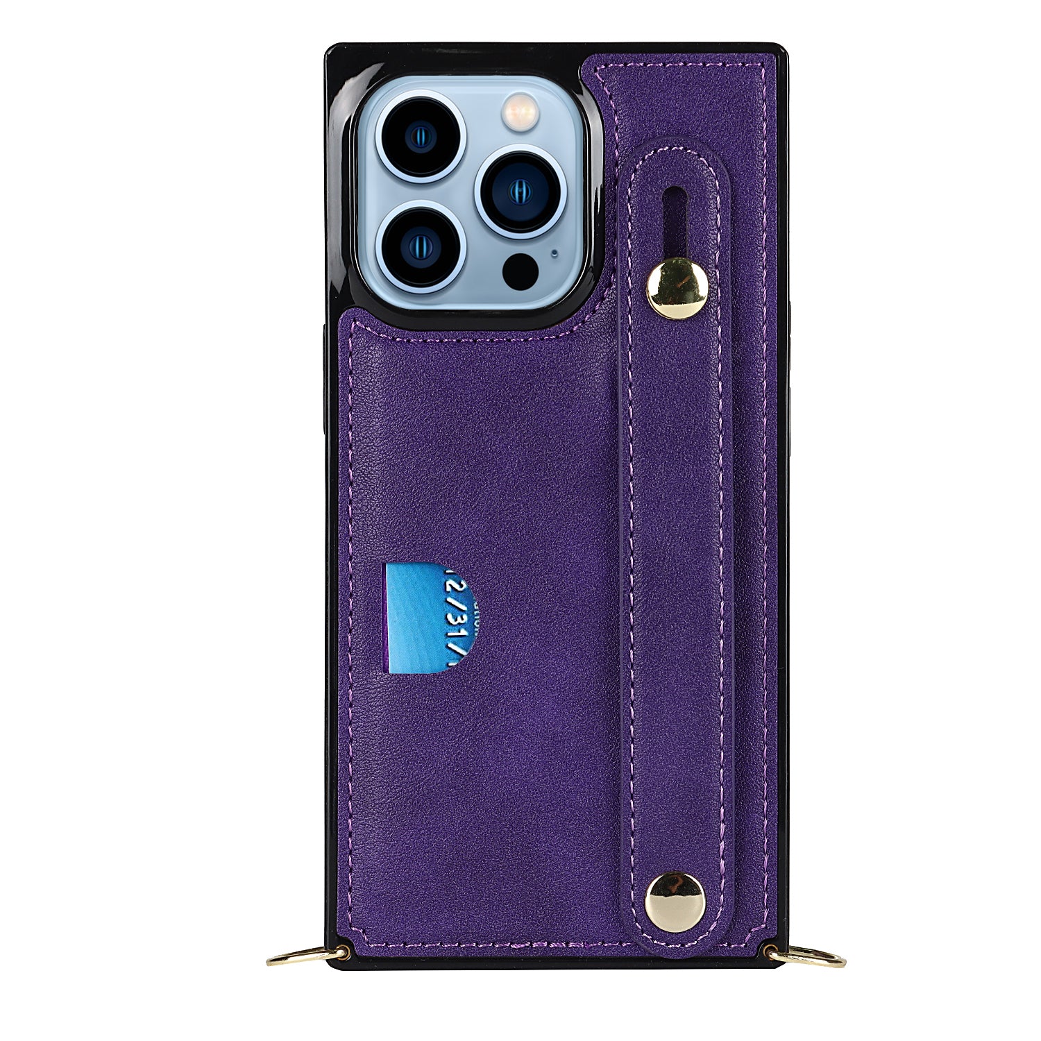Fashion Leather Case with 1 Credit Card Slots for iPhone 13 Pro(6.1")