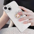 Bling bling pearl and diamonds mobile phone metal ring buckle / kickstand