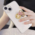 Bling bling pearl and diamonds mobile phone metal ring buckle / kickstand