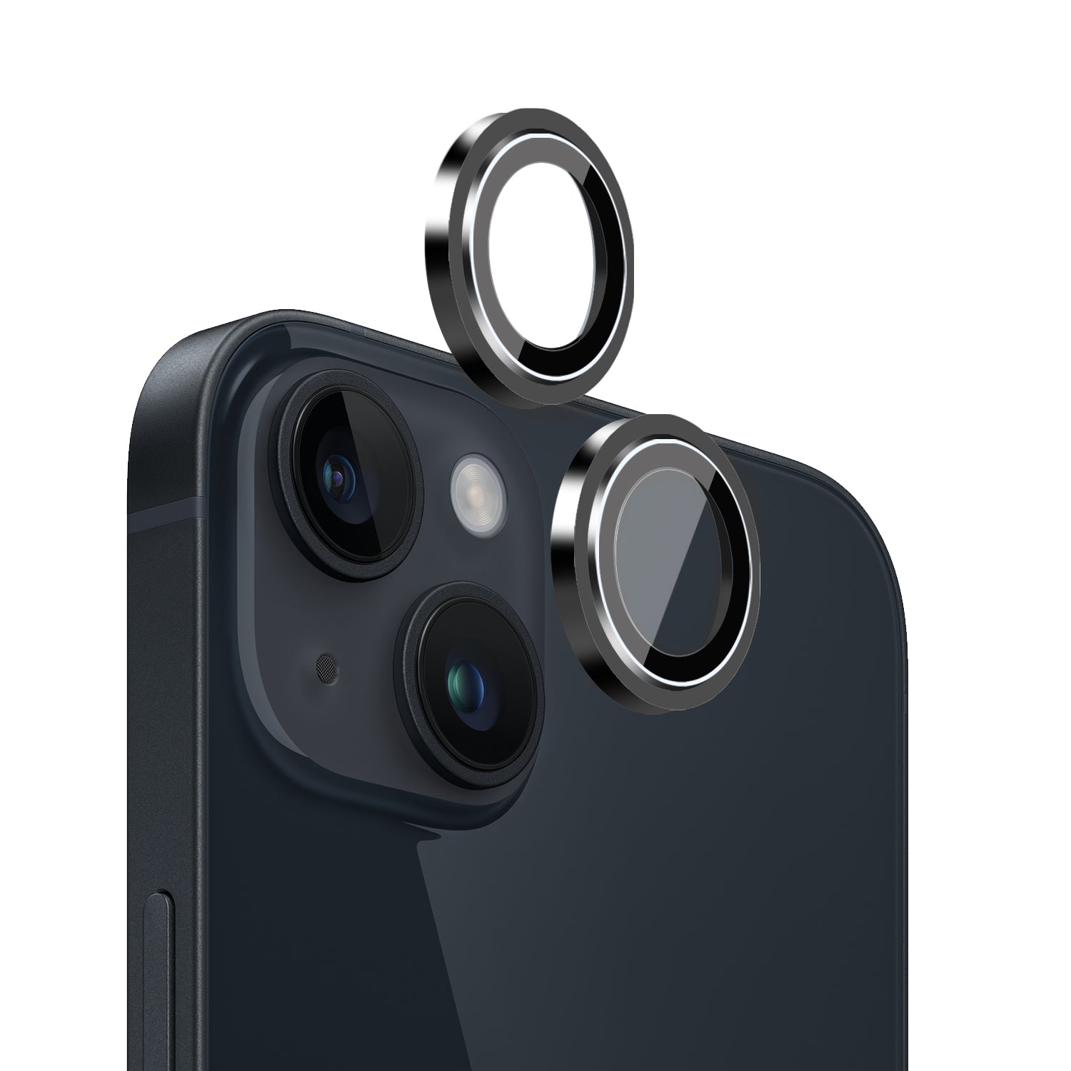 iPhone 14 Lens Protective Metal Ring with Tempered Glass