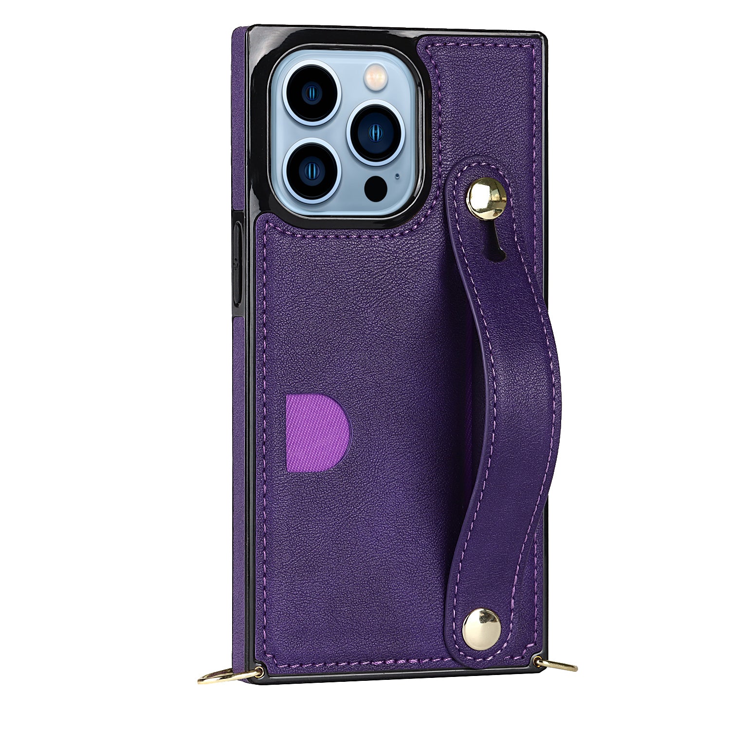 Fashion Leather Case with 1 Credit Card Slots for iPhone 13 Pro(6.1")