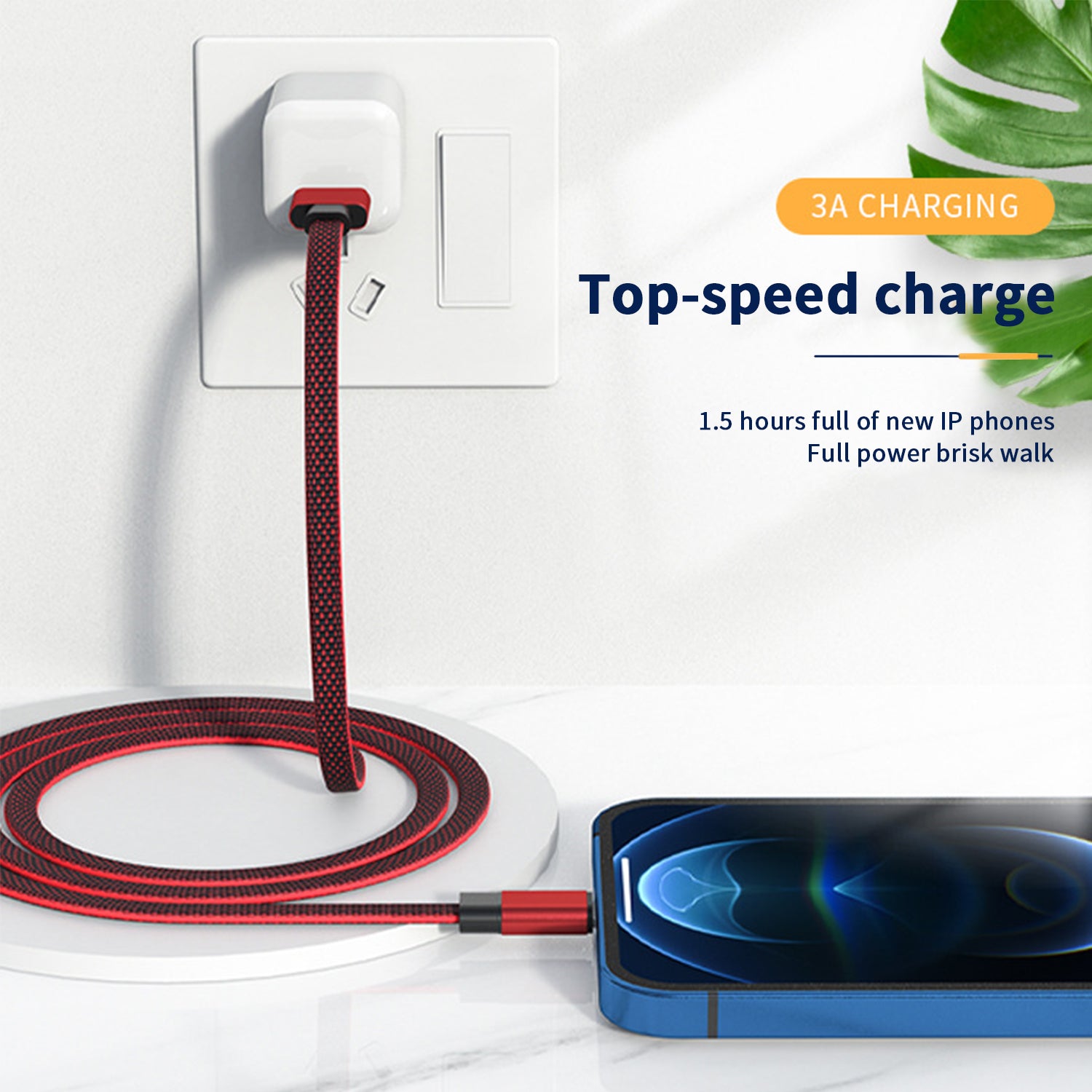 3FT USB to Lightning  double sided high speed full function fast charging &Sync Cable
