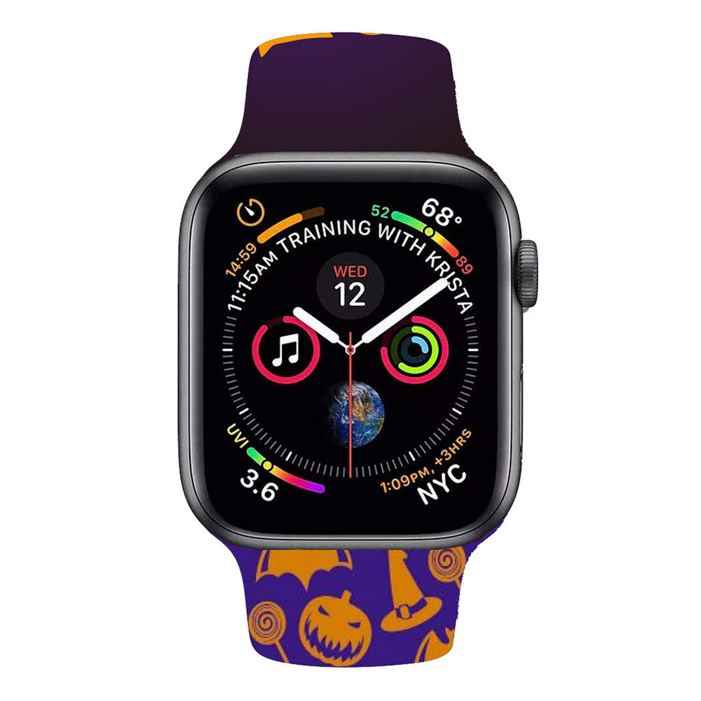 38/40/41 mm Halloween printed iwatch band, suitable for Apple Watch Series. 8/SE/7/6/5/4/3/2/1