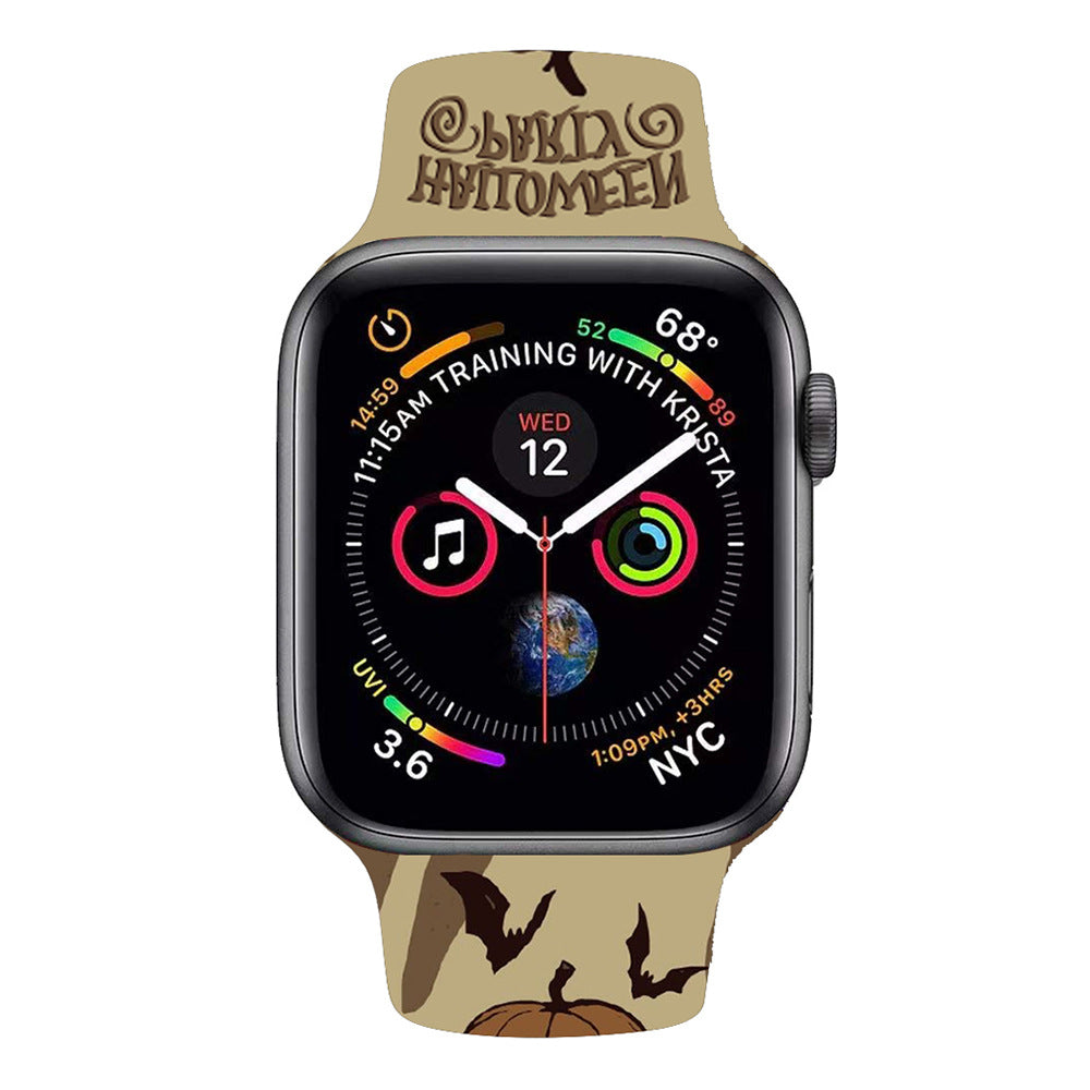 38/40/41 mm Halloween printed iwatch band, suitable for Apple Watch Series. 8/SE/7/6/5/4/3/2/1