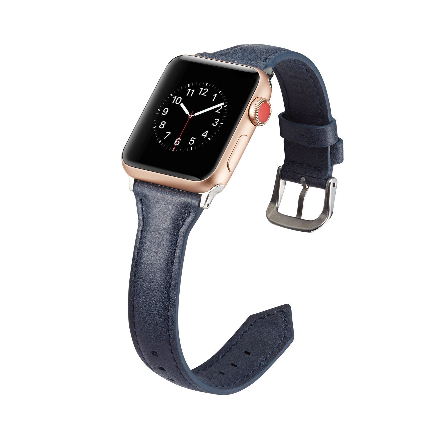 38/40/41mm Apple Watch series 7/6/5/4/3/2/1 Cowhide Belt Lady Blue Replacement Belt