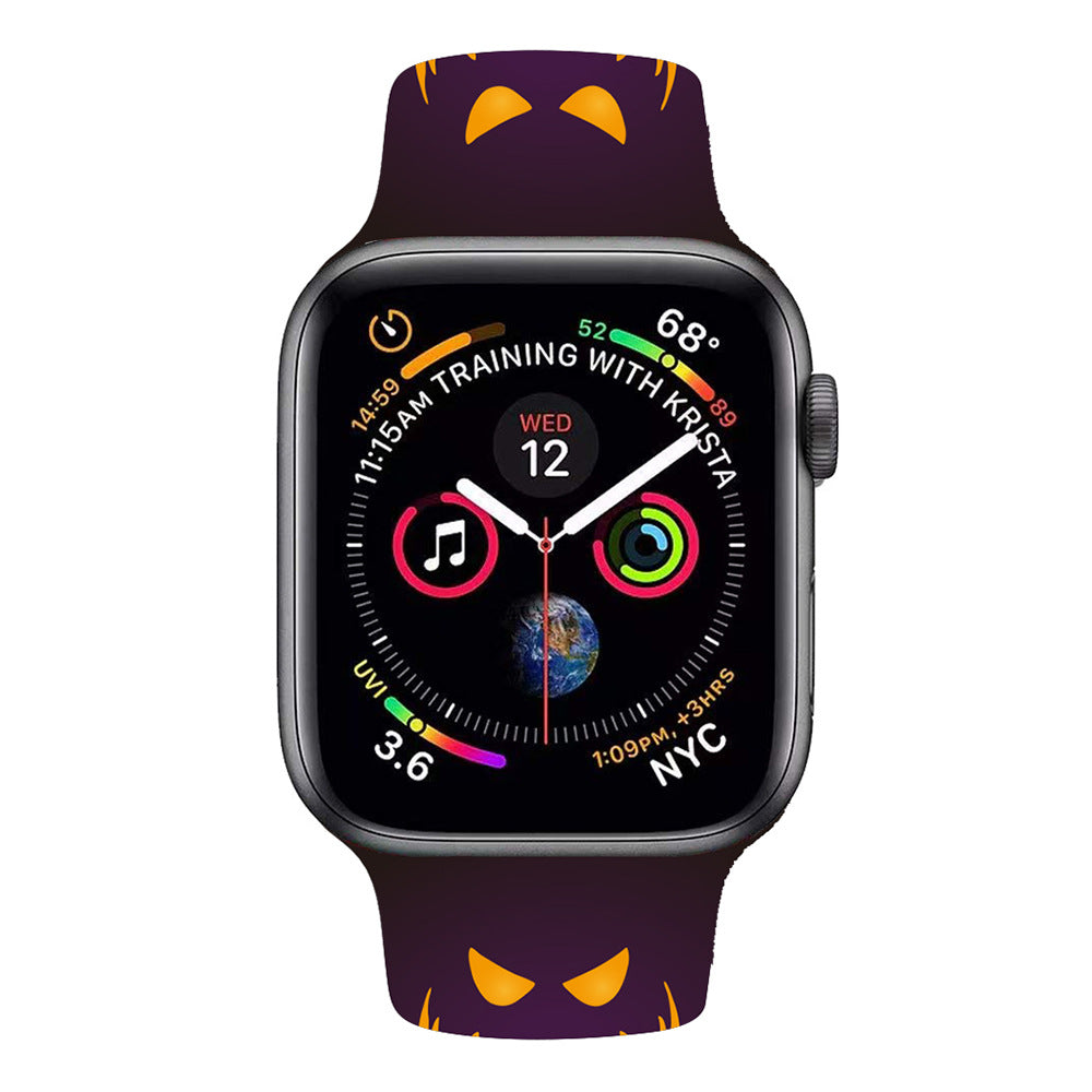 38/40/41 mm Halloween printed iwatch band, suitable for Apple Watch Series. 8/SE/7/6/5/4/3/2/1