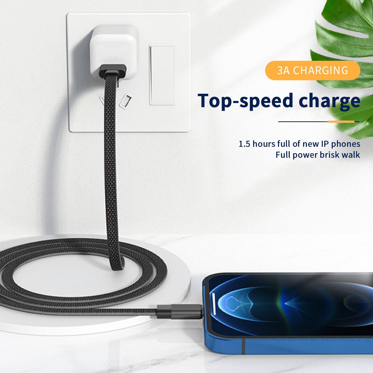 3FT USB to Lightning  double sided high speed full function fast charging &Sync Cable