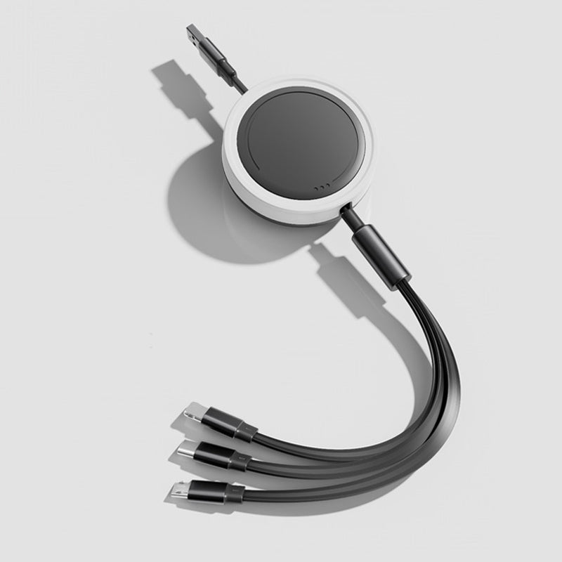 3 in 1(Lightning/Android/Type-C)66W ultra high speed charging telescopic cable