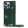 Fashion Leather Case with 1 Credit Card Slots for iPhone 12 Pro/12 (6.1") - Green