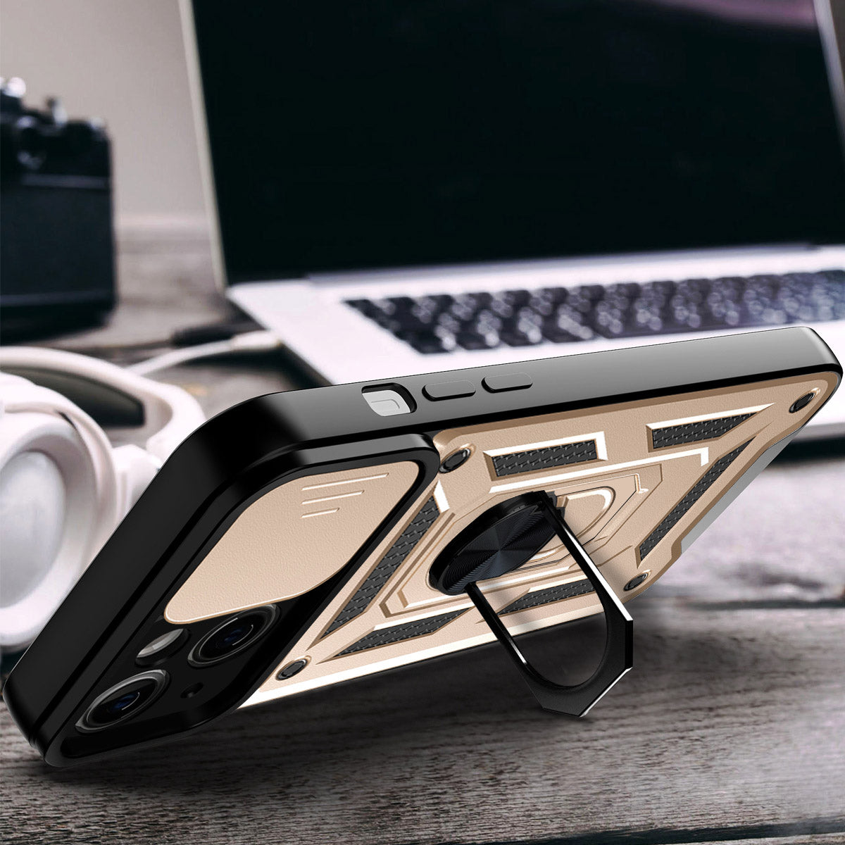 iPhone 13 Sliding window with kickstand Phone Case