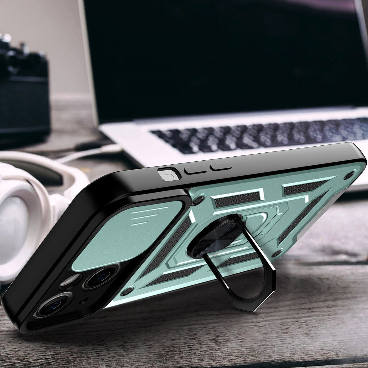 iPhone 13 Sliding window with kickstand Phone Case