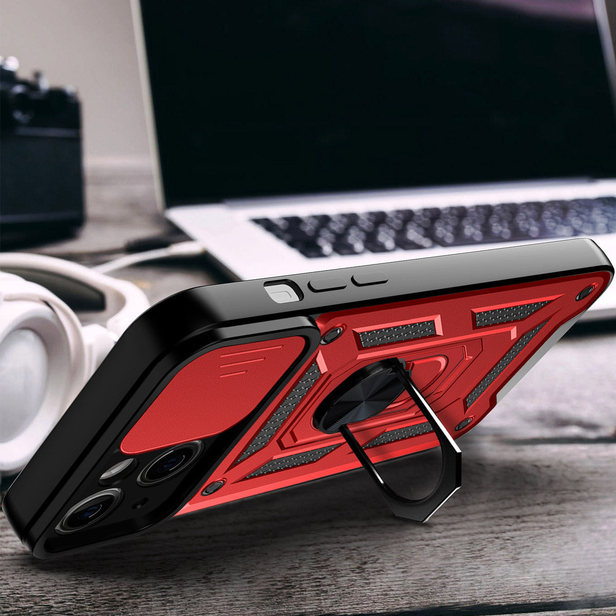 iPhone 13 Sliding window with kickstand Phone Case
