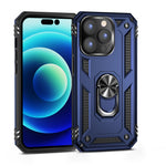 iPhone 14 Pro Max Dual Colors Ring Magnetic GPS car mount Phone Holder Case
