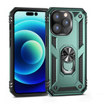 iPhone 14 Pro Max Dual Colors Ring Magnetic GPS car mount Phone Holder Case