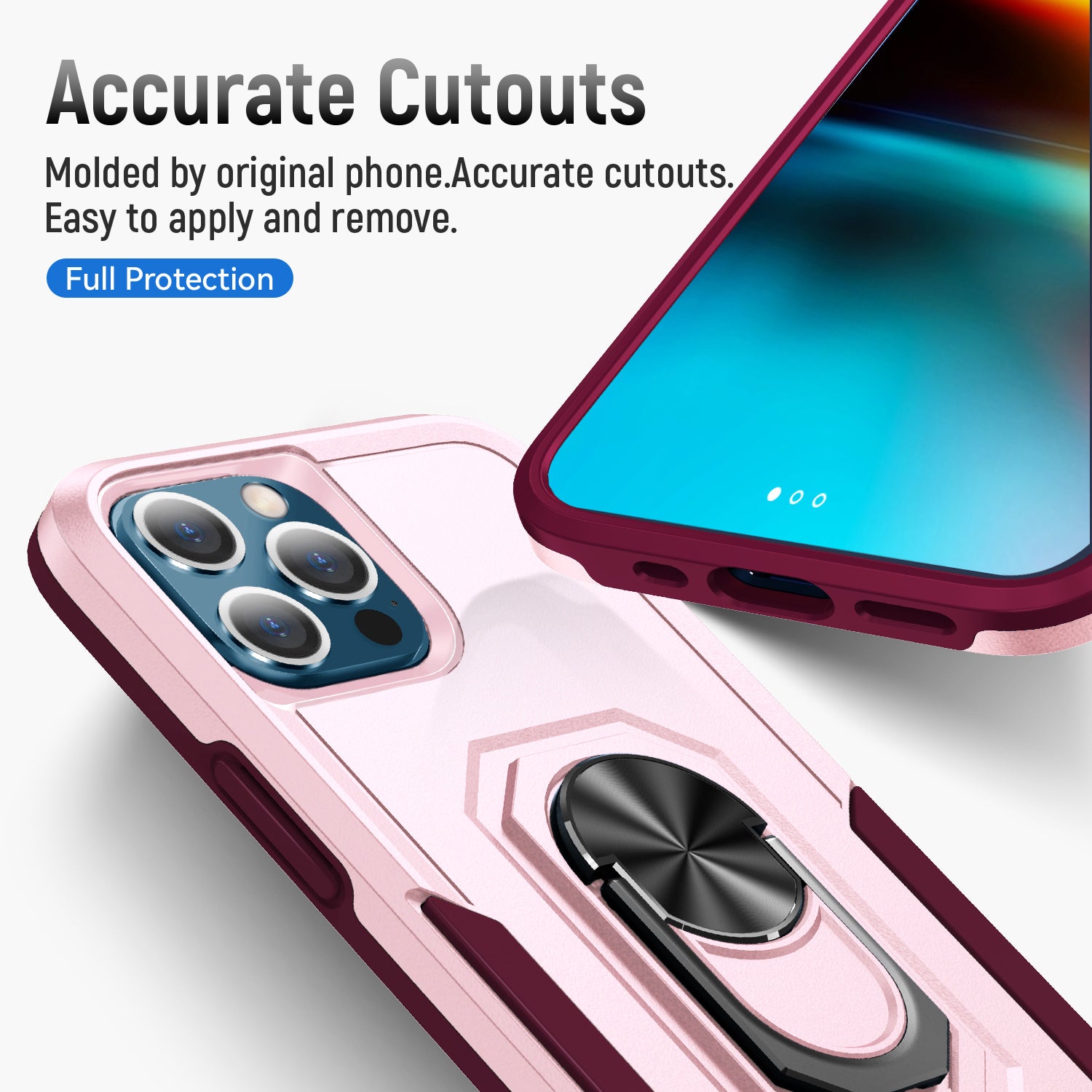 iPhone 13 Pro Max Kickstand fully protected  heavy-duty shockproof case