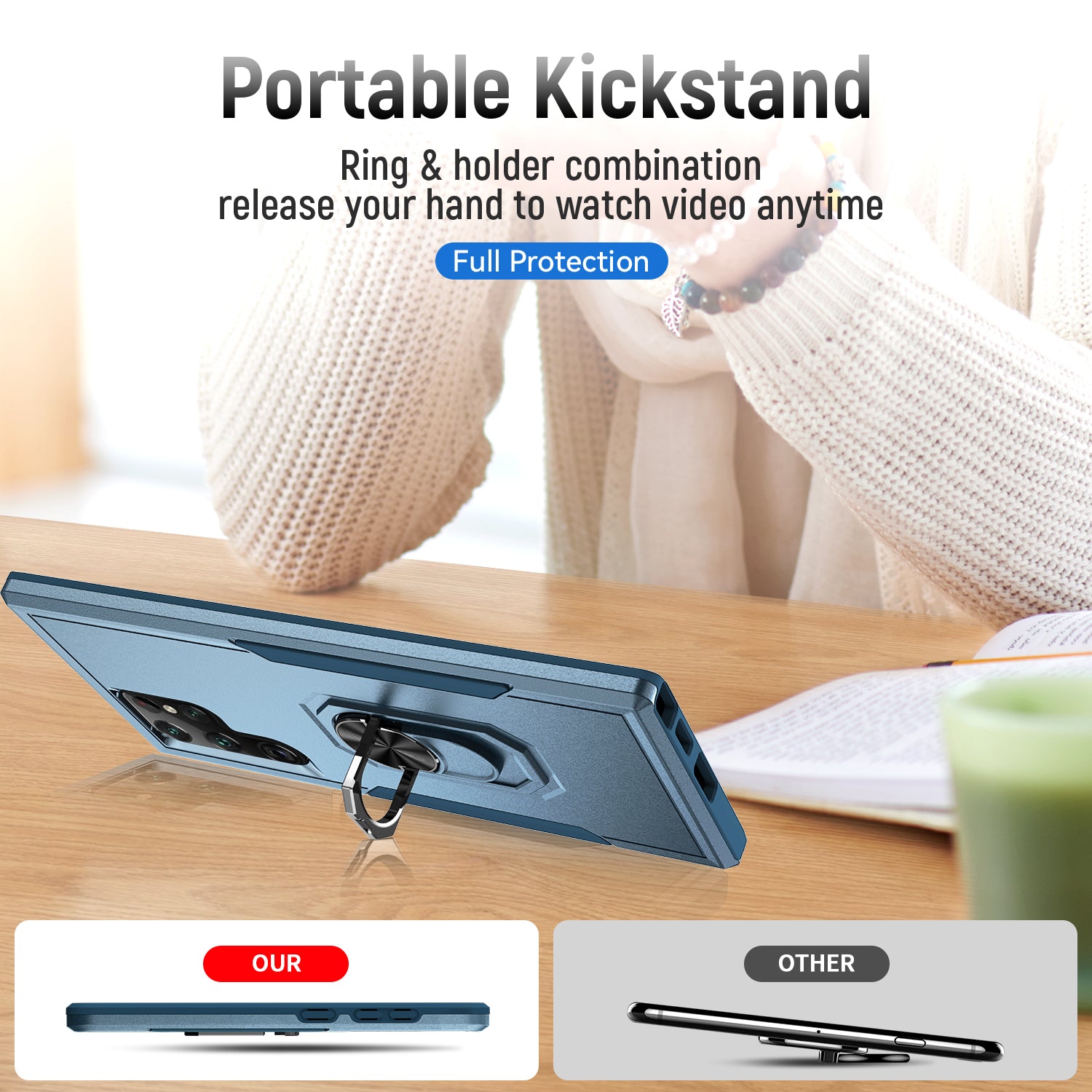 Samsung Galaxy S22 UItra Kickstand fully protected heavy-duty shockproof case