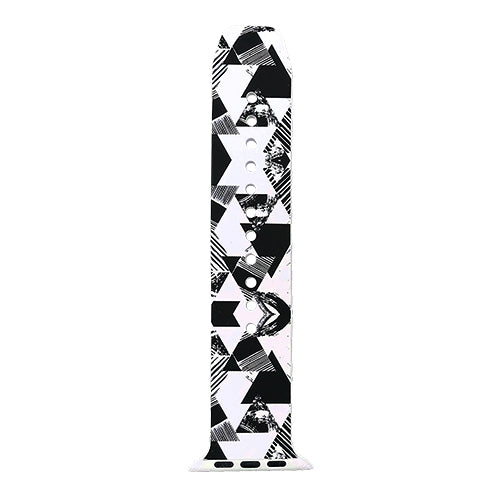 Apple Watch Series 4/3/2/1 with Silver Buckle Rubber Design Colorful Replacement i Watch Bands