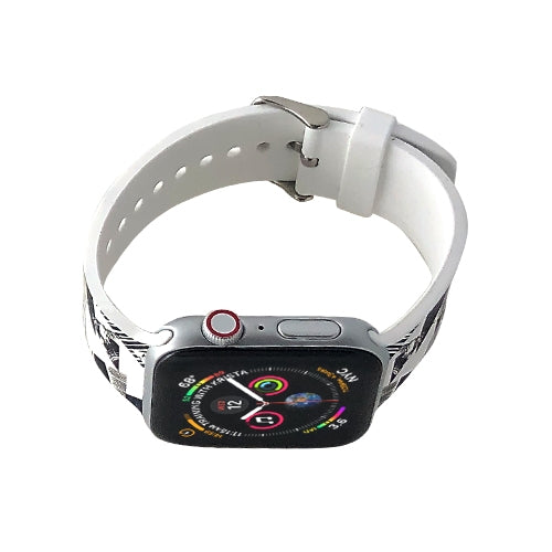 Apple Watch Series 4/3/2/1 with Silver Buckle Rubber Design Colorful Replacement i Watch Bands