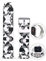 Apple Watch Series 4/3/2/1 with Silver Buckle Rubber Design Colorful Replacement i Watch Bands
