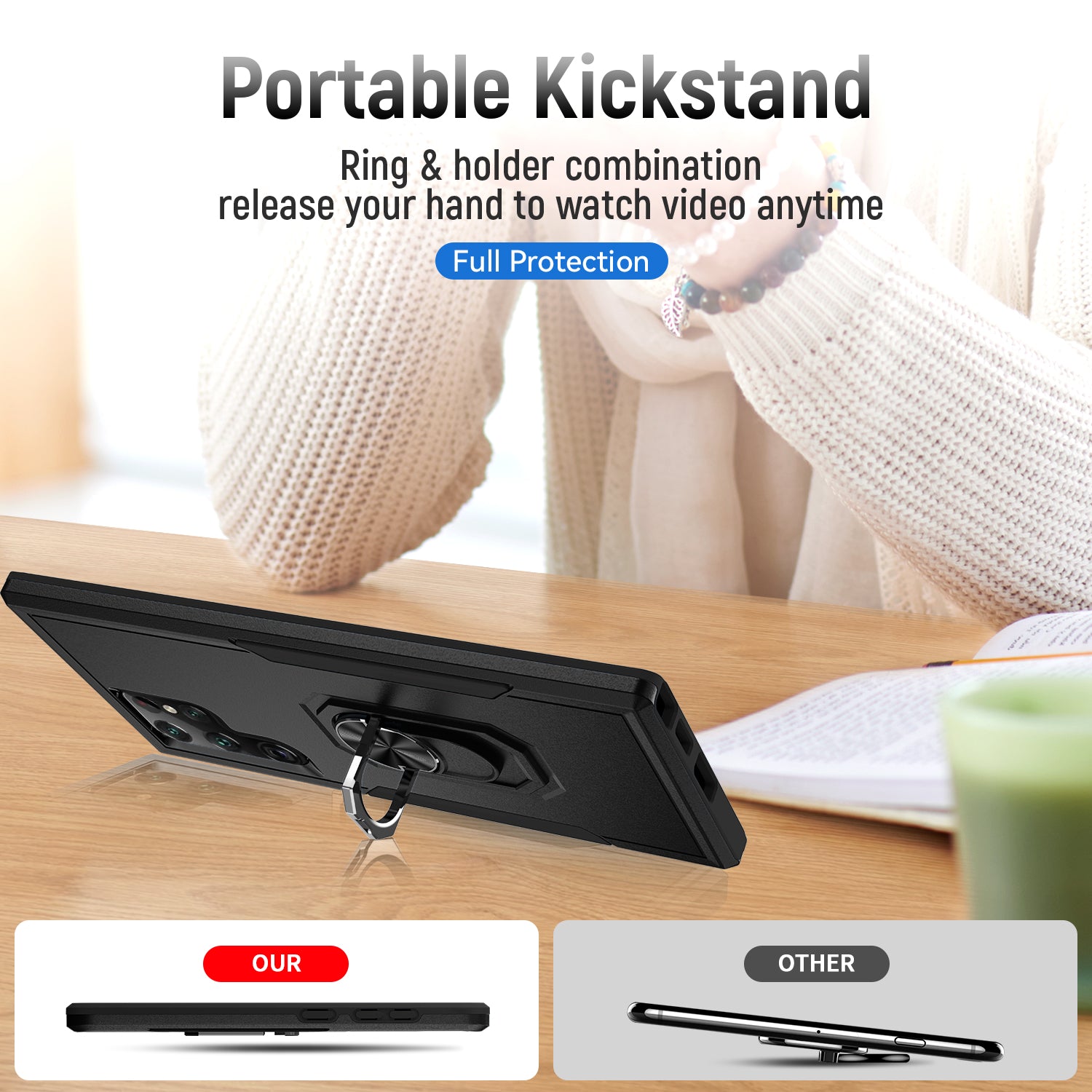 Samsung Galaxy S23 UItra Kickstand fully protected heavy-duty shockproof case