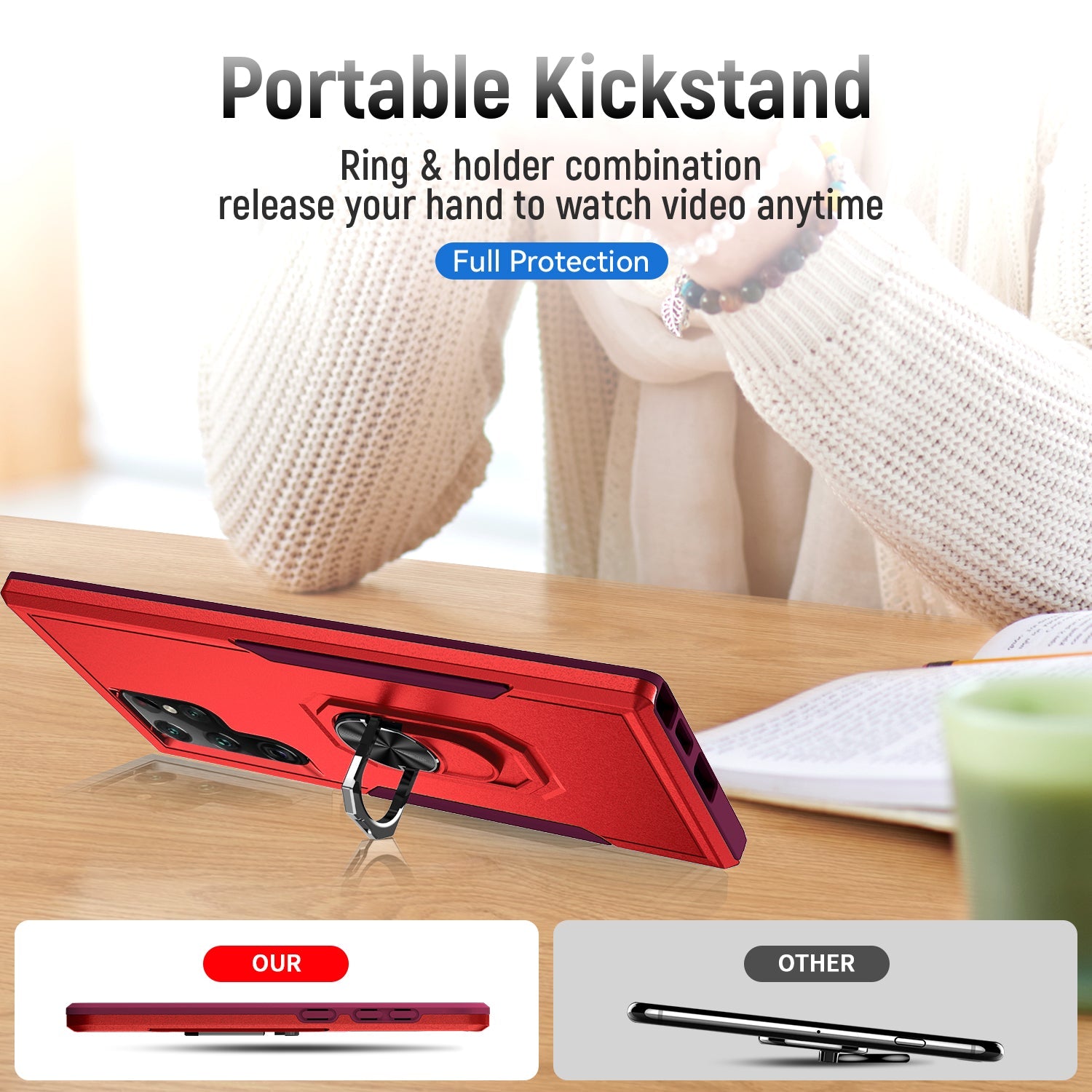 Samsung Galaxy S23 UItra Kickstand fully protected heavy-duty shockproof case