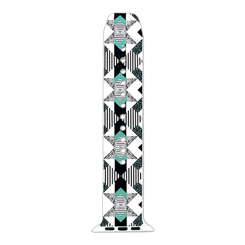 Apple Watch Series 4/3/2/1 with Silver Buckle Rubber Design Colorful Replacement i Watch Bands