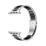 Solid Stainless Steel Metal Replacement Watchband with two-color strap Compatible with iWatch 7/SE /6/ 5/ 4 /3/ 2/1(38mm/40mm,41mm)