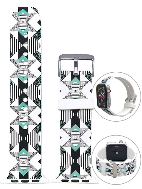 Apple Watch Series 4/3/2/1 with Silver Buckle Rubber Design Colorful Replacement i Watch Bands