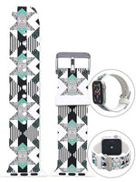 Apple Watch Series 4/3/2/1 with Silver Buckle Rubber Design Colorful Replacement i Watch Bands