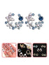 A Dozen of Flower Stud Earrings for Women Girls Cute Wreath Garland Earrings