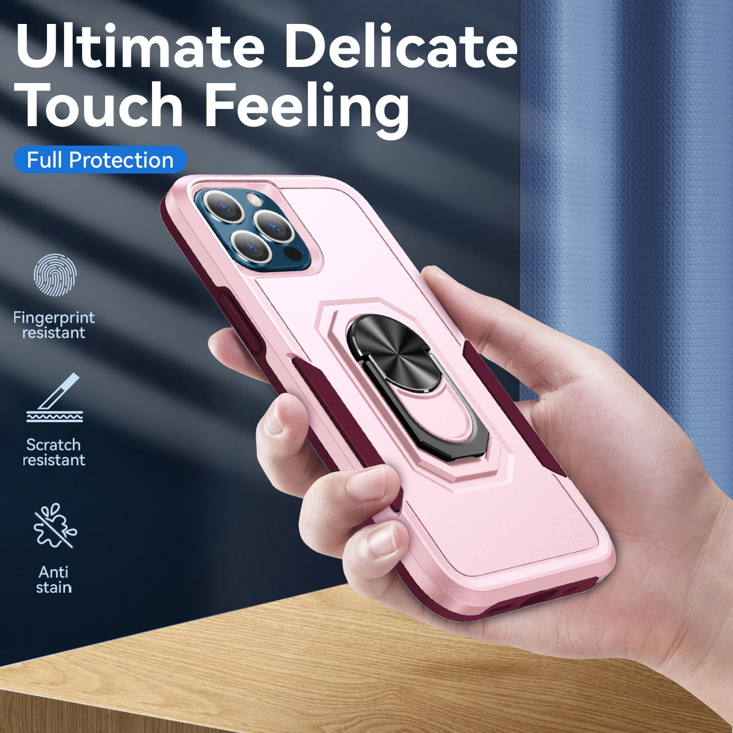 iPhone 13 Pro Max Kickstand fully protected  heavy-duty shockproof case