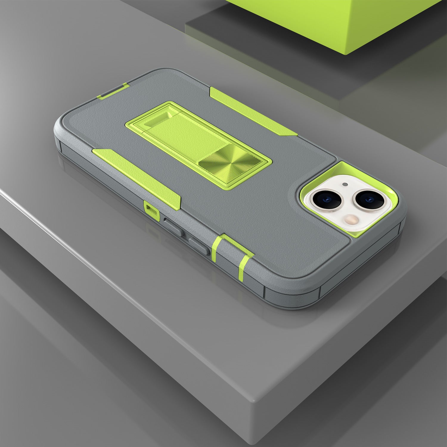 iPhone 13 mini Kickstand fully protected heavy-duty shockproof case