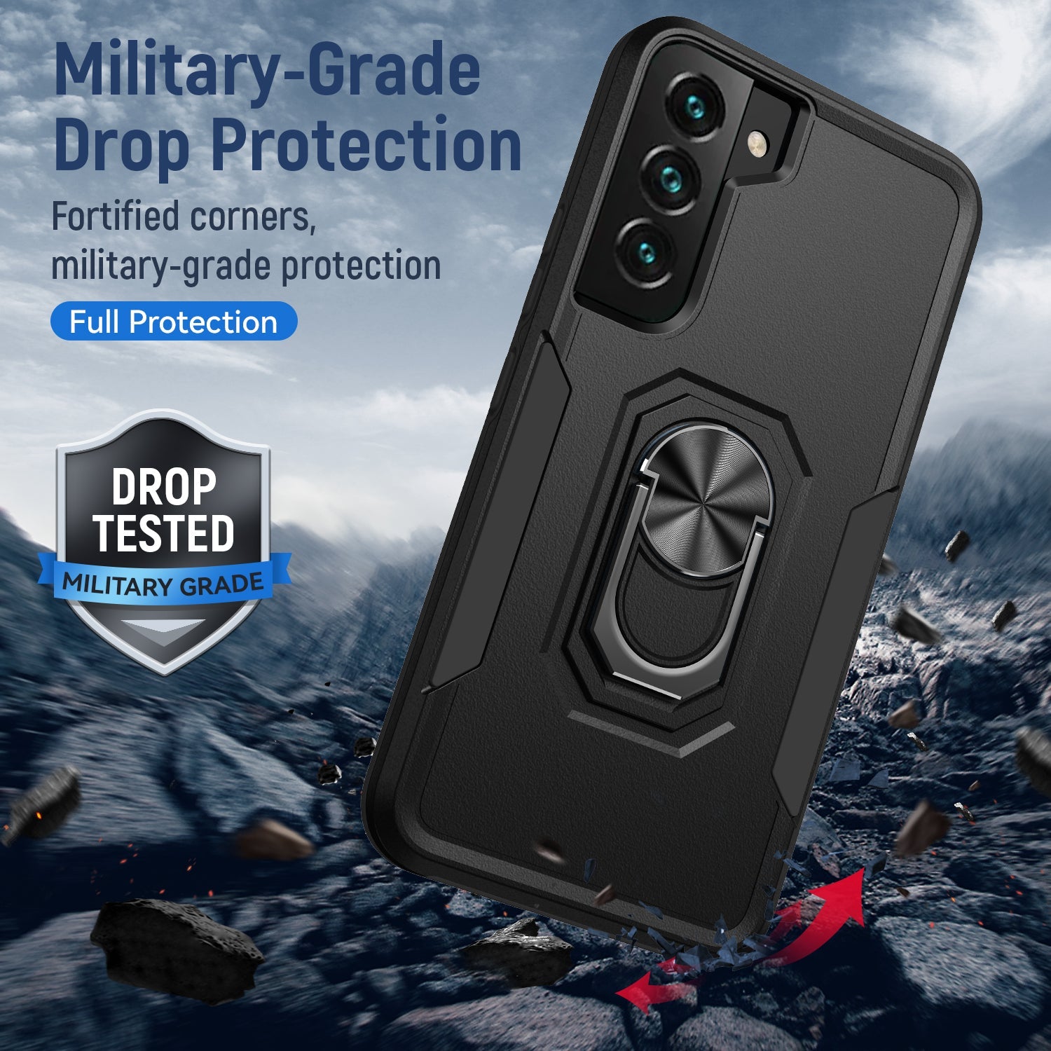 Samsung Galaxy S23 Kickstand fully protected heavy-duty shockproof case