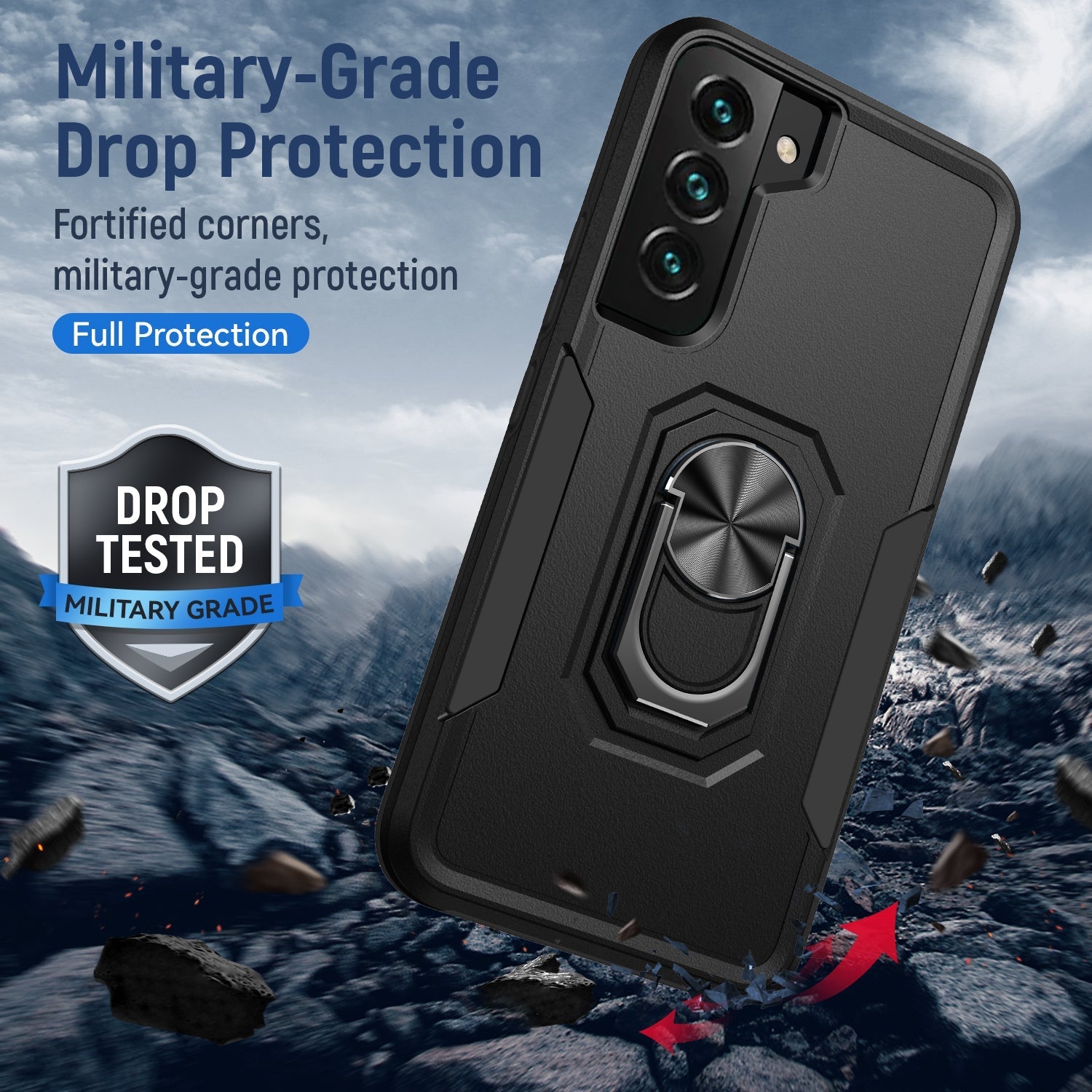 Samsung Galaxy S23 Plus Kickstand fully protected heavy-duty shockproof case