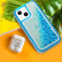iPhone 13 Transparent four corner anti falling quicksand protective case