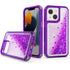 iPhone 13 Transparent four corner anti falling quicksand protective case