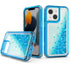 iPhone 13 Transparent four corner anti falling quicksand protective case