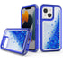iPhone 13 Transparent four corner anti falling quicksand protective case